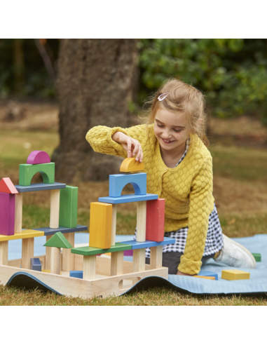 54 blocs géants en bois arc-en-ciel l'achat 