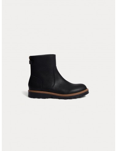 Boots Greg en cuir noir vente chaude votre 