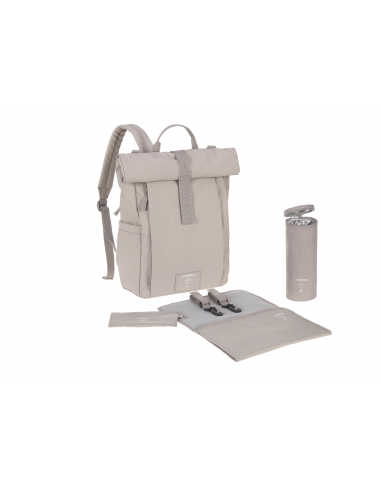 Lassig - Sac à dos à langer - Rolltop "Taupe" meilleur choix